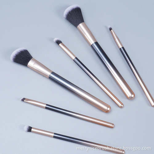 Merrynice new arrival private label handle 6Pcs brush makeup brush set